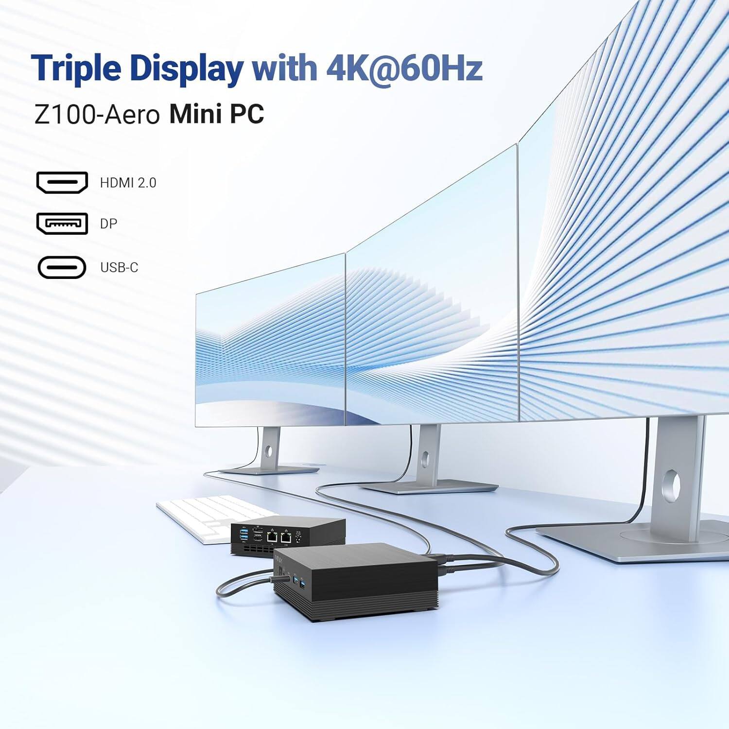 MINIX Z100 Aero Mini PC with16GB DDR4, 512GB SSD PCIe 3.0 NVMe