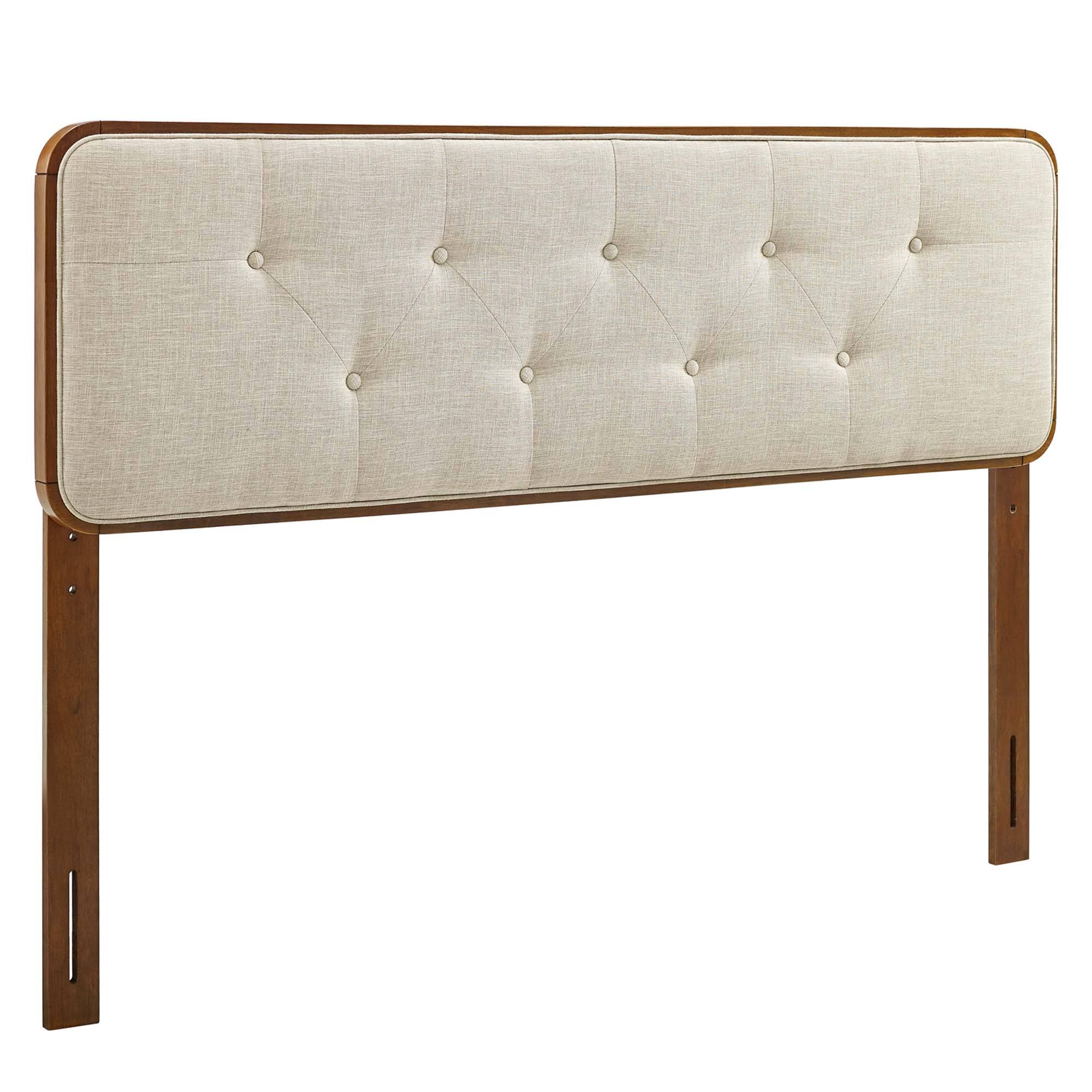 Collins Tufted Fabric and Wood Twin Headboard by Modway - Brown