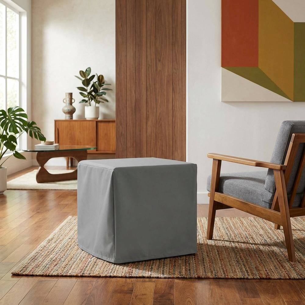 Alt View 4. FurniFact - Outdoor Side Table Cover for Weatherproof Protection - Gray.