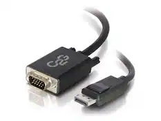 Front. Cables to Go - C2G 54332 DisplayPort Male to VGA Male Active Adapter Cable, TAA Compliant, Black (6 Feet, 1.82 Meters).