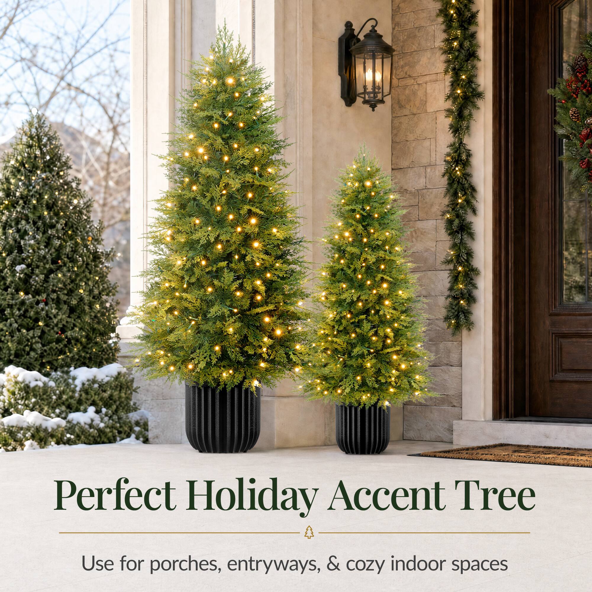 Perfect Holiday Accent Tree  
Use for porches, entryways, & cozy indoor spaces