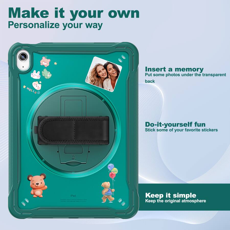 Shockproof Sticker Dteck Rugged Case for Apple iPad (10th Generation) 10.9