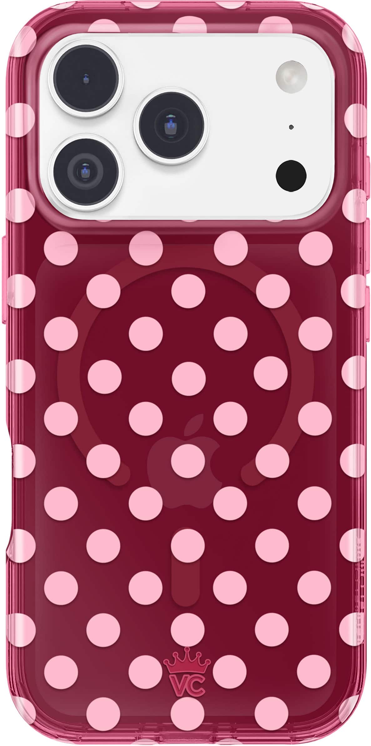 VELVET CAVIAR - Magsafe Case for Apple iPhone 18 Pro / iPhone 17 Pro - Raspberry Polka Dot
