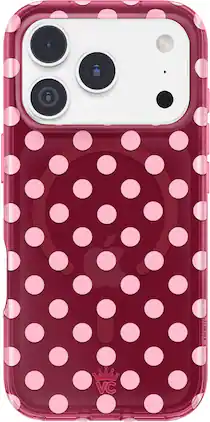 VELVET CAVIAR - Magsafe Case for Apple iPhone 18 Pro / iPhone 17 Pro - Raspberry Polka Dot
