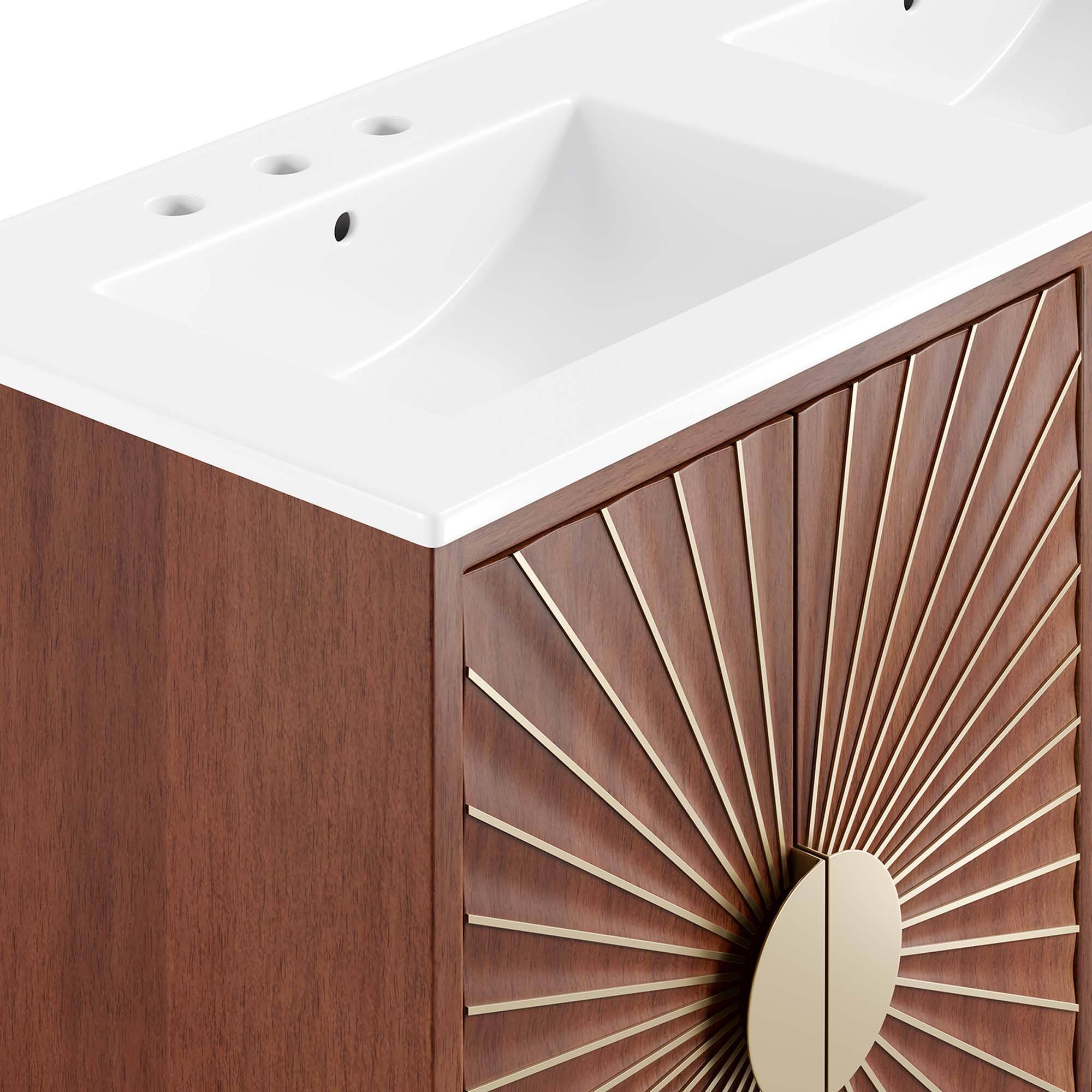 Alt View 8. Modway - Daylight Bathroom Vanity Basin Included by Modway - White Walnut.