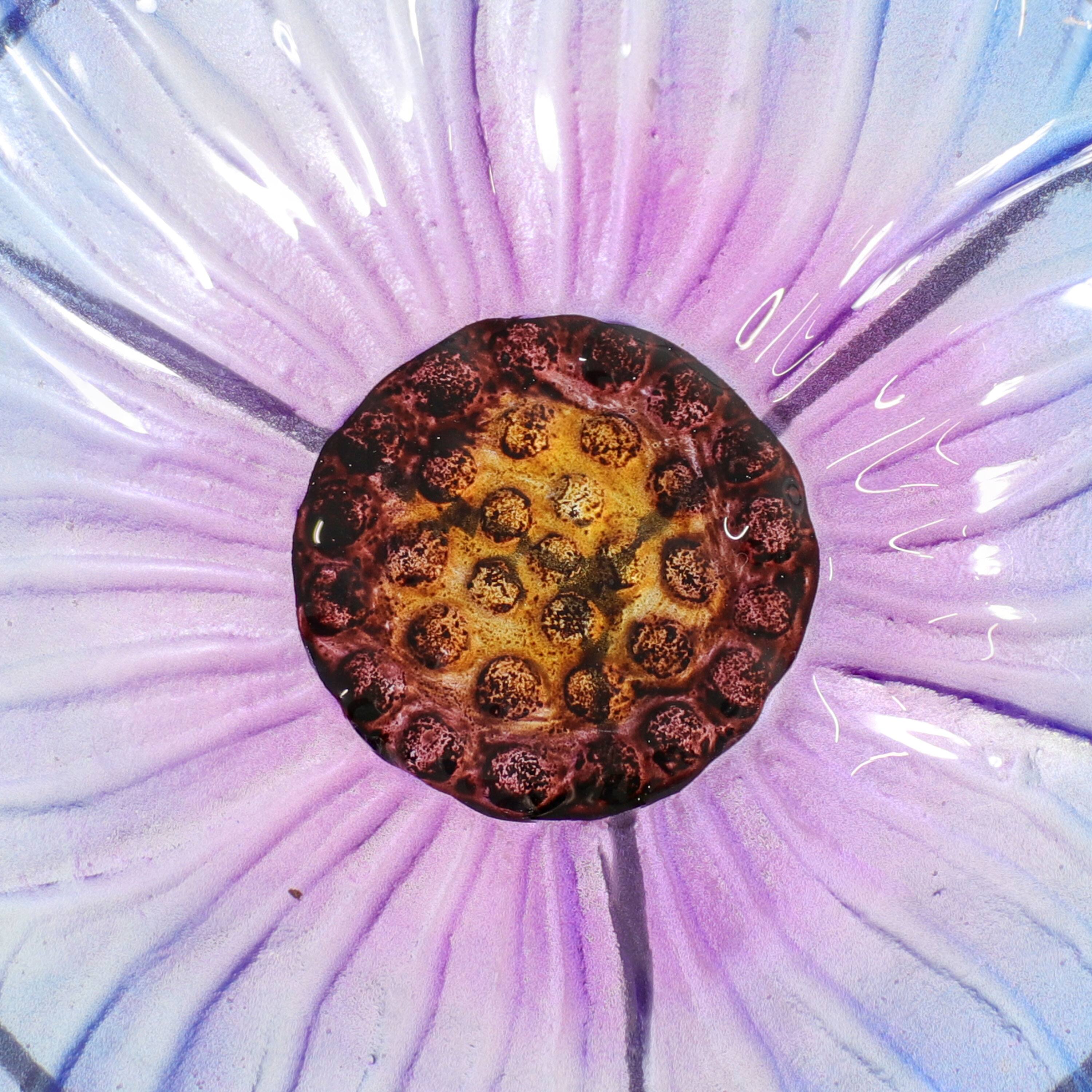 Alt View 7. Sunnydaze - Deck-Mounted/Staked Glass Bird Bath - Morning Glory.