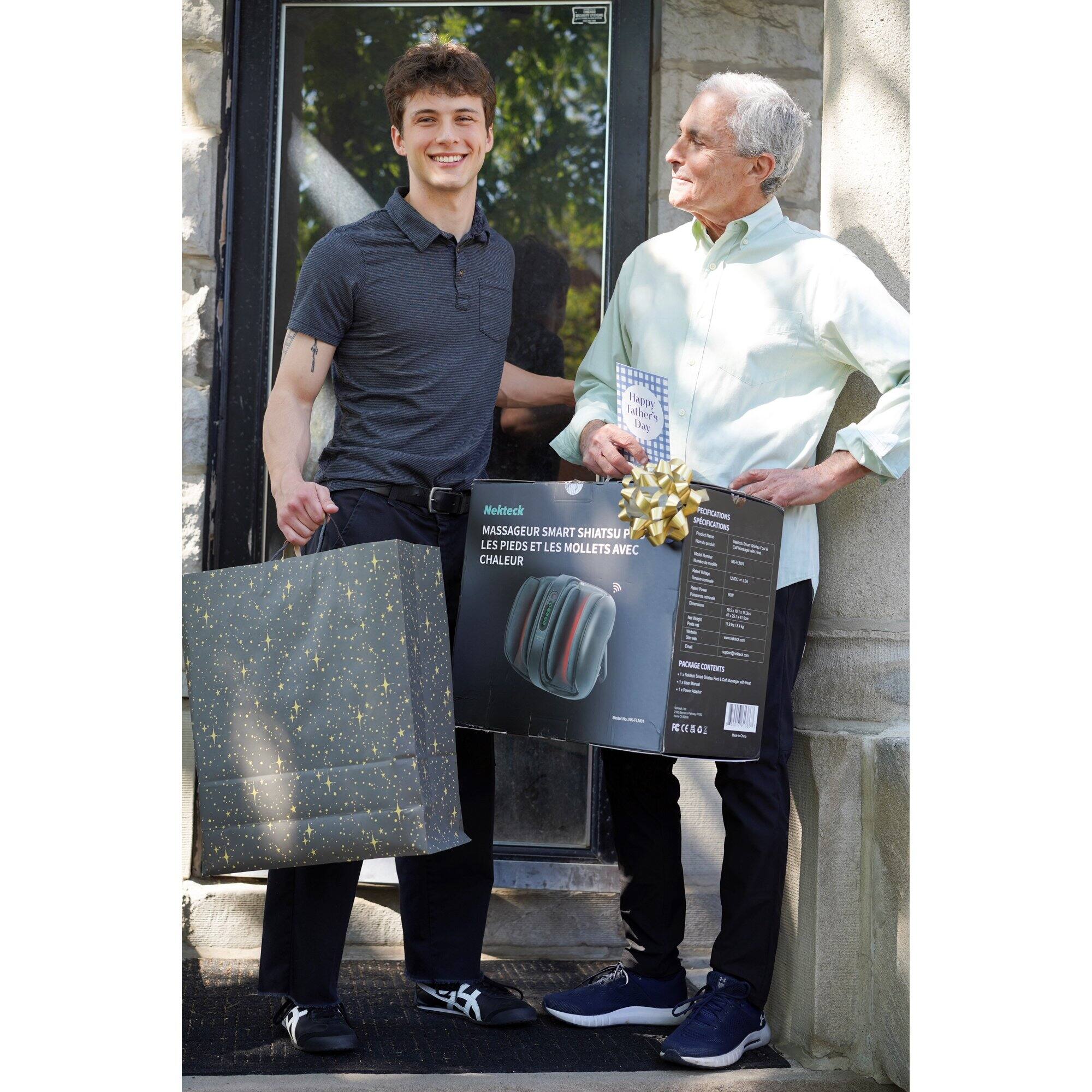 Father's Happy Day

Nekteck MASSAGEUR SMART SHIATSU P LES PIEDS ET LES MOLLETS AVEC CHALEUR

SPEDICATIONS PRECEFICATIONS

PACKAGE CONTENTS