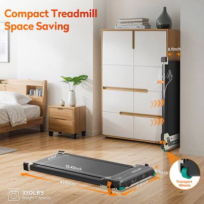 Akluer 520 Dual Sided Under Desk Treadmill with Shiatsu Foot