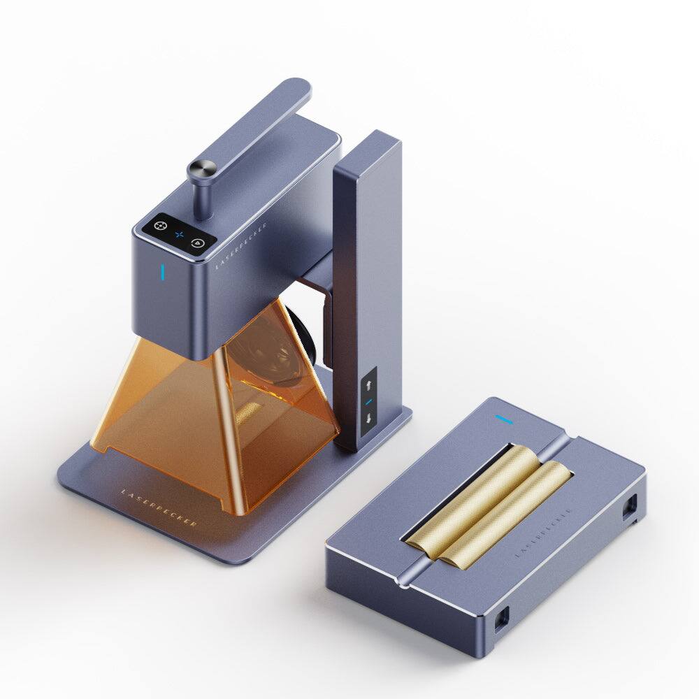 LaserPecker - LP2 Laser Engraver with Roller, Portable and Handheld Laser Engraving Machine for Wood Metal Leather Acylic