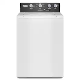 Maytag - 3.5 Cu. Ft. High Efficiency Top Load Washer Commercial Grade with Dual Action Agitator - White