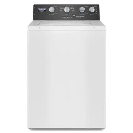 Front. Maytag - 3.5 Cu. Ft. High Efficiency Top Load Washer Commercial Grade with Dual Action Agitator - White.