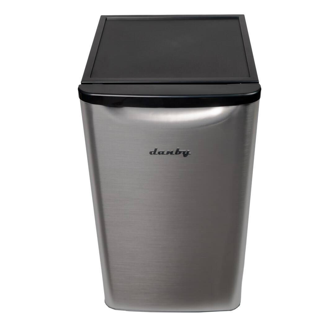 Alt View 6. Danby - 3.3 cu. ft. Contemporary Classic Compact Fridge - Stainless Steel Look.