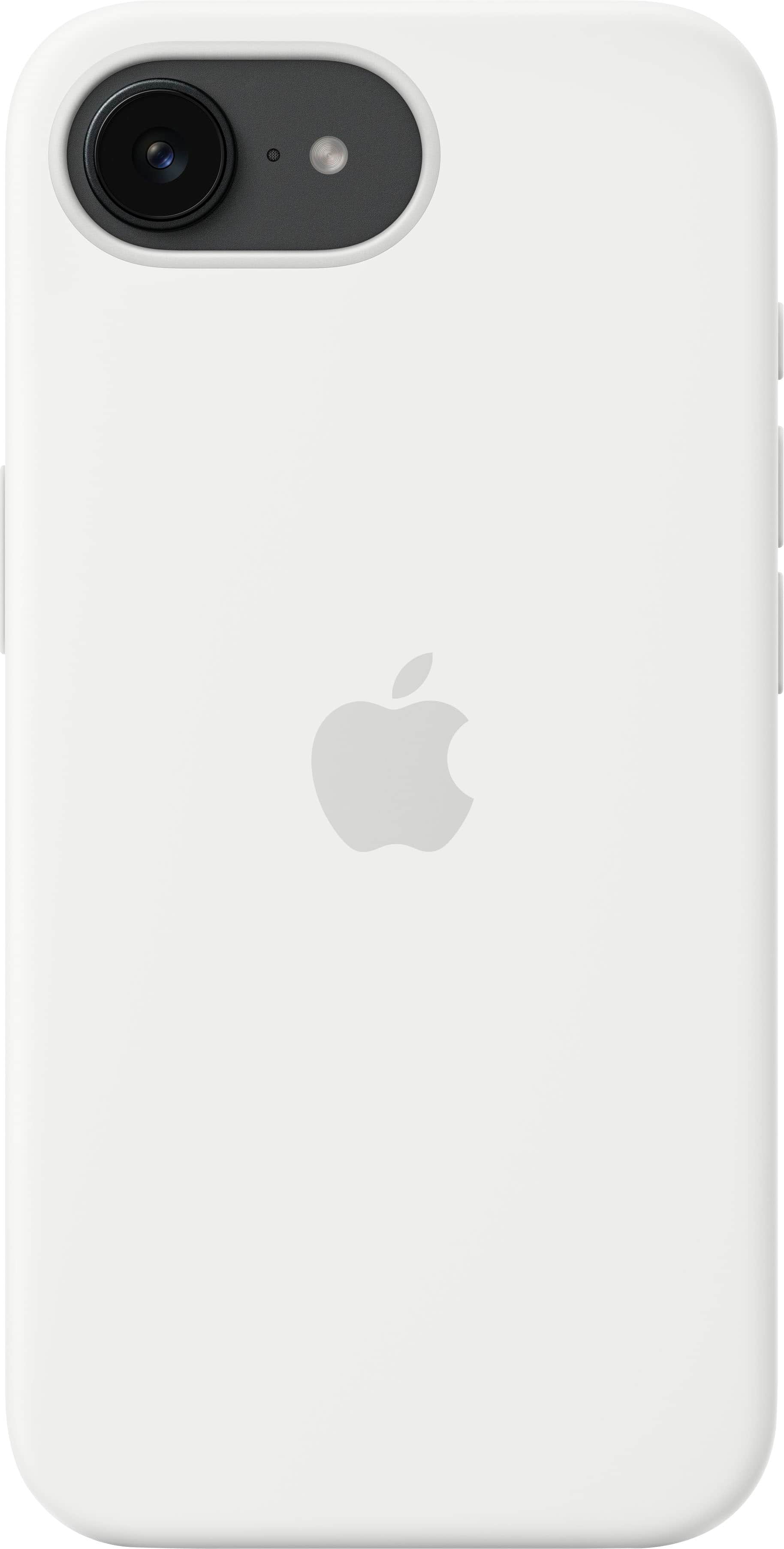 Angle. Apple - iPhone 16e Silicone Case - White.