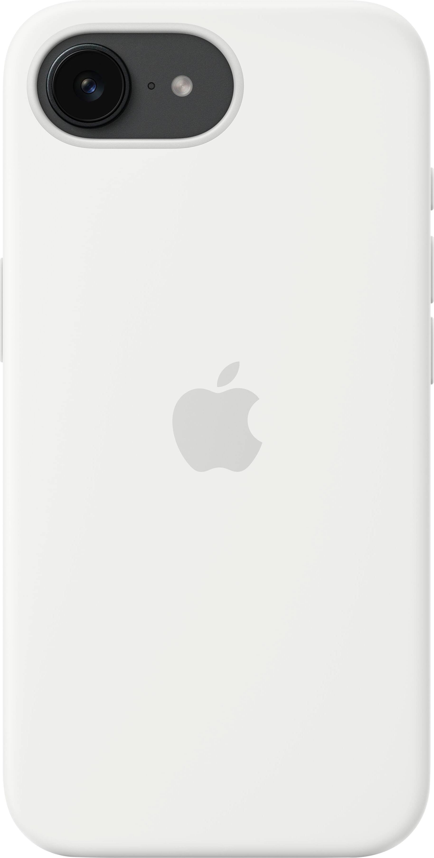 Angle. Apple - iPhone 16e Silicone Case - White.