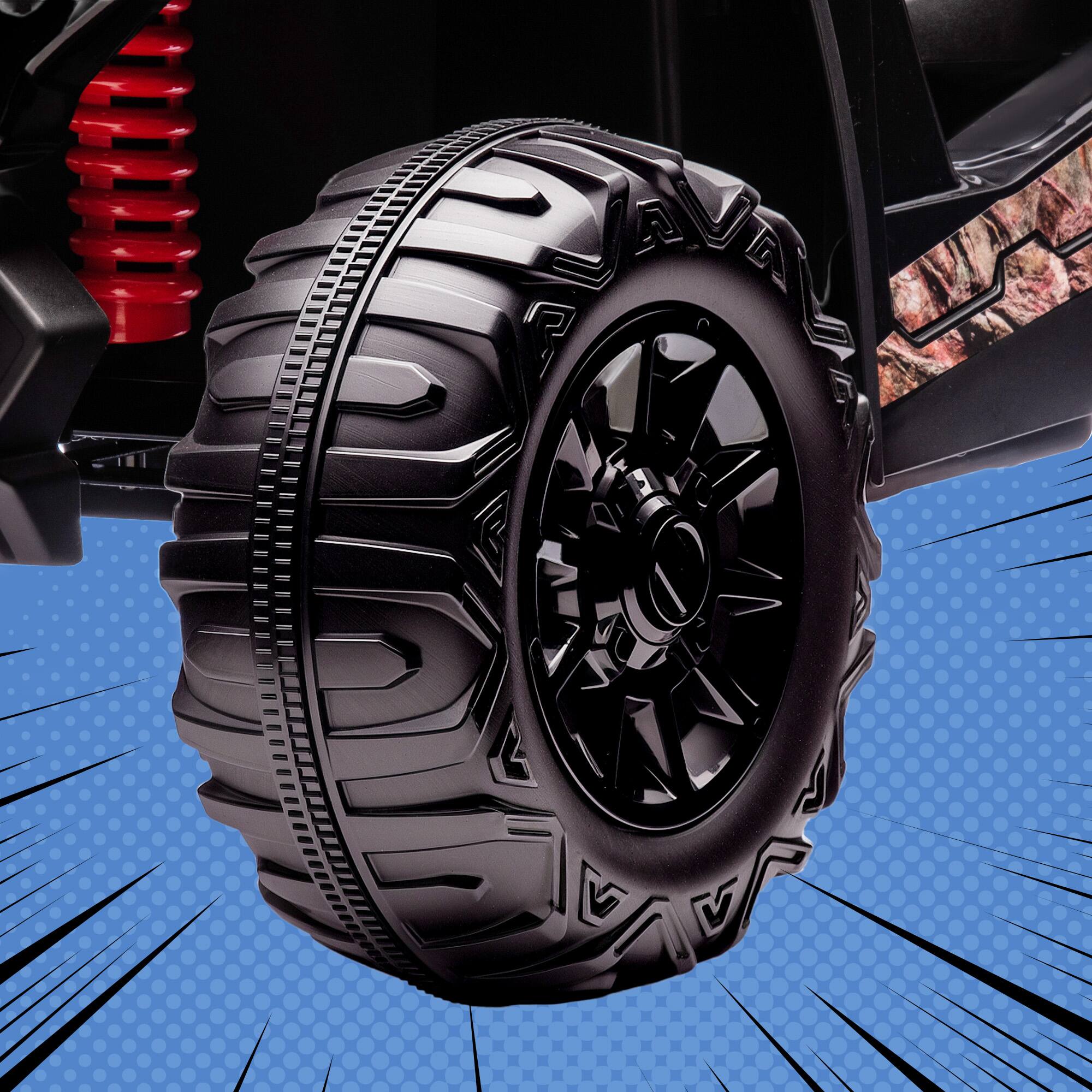 Alt View 5. Aosom - 12V Kids UTV, Battery Powered Electric Ride on Car with Music, Lights, MP3/USB, Suspension, Remote, Toy Vehicle.