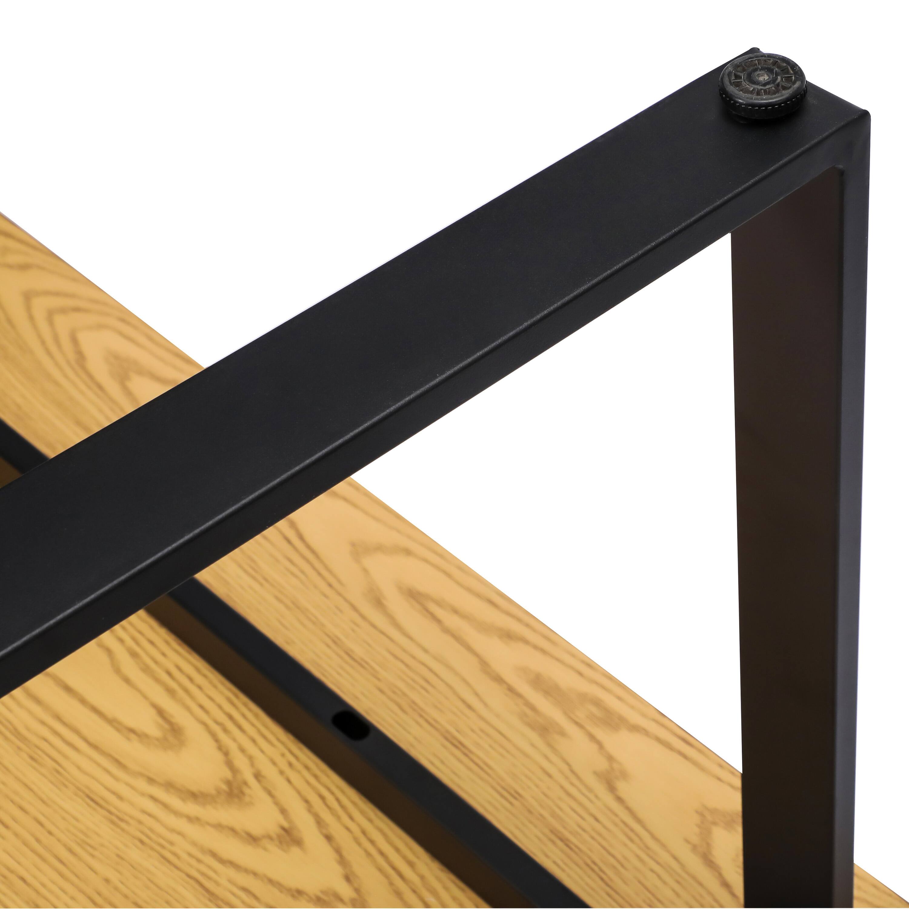 Alt View 8. Emma + Oliver - Remy 72x36 Dining or Gaming Table with Double Sided Laminate Table Top and Heavy Duty U-Frame Steel Base - Walnut.