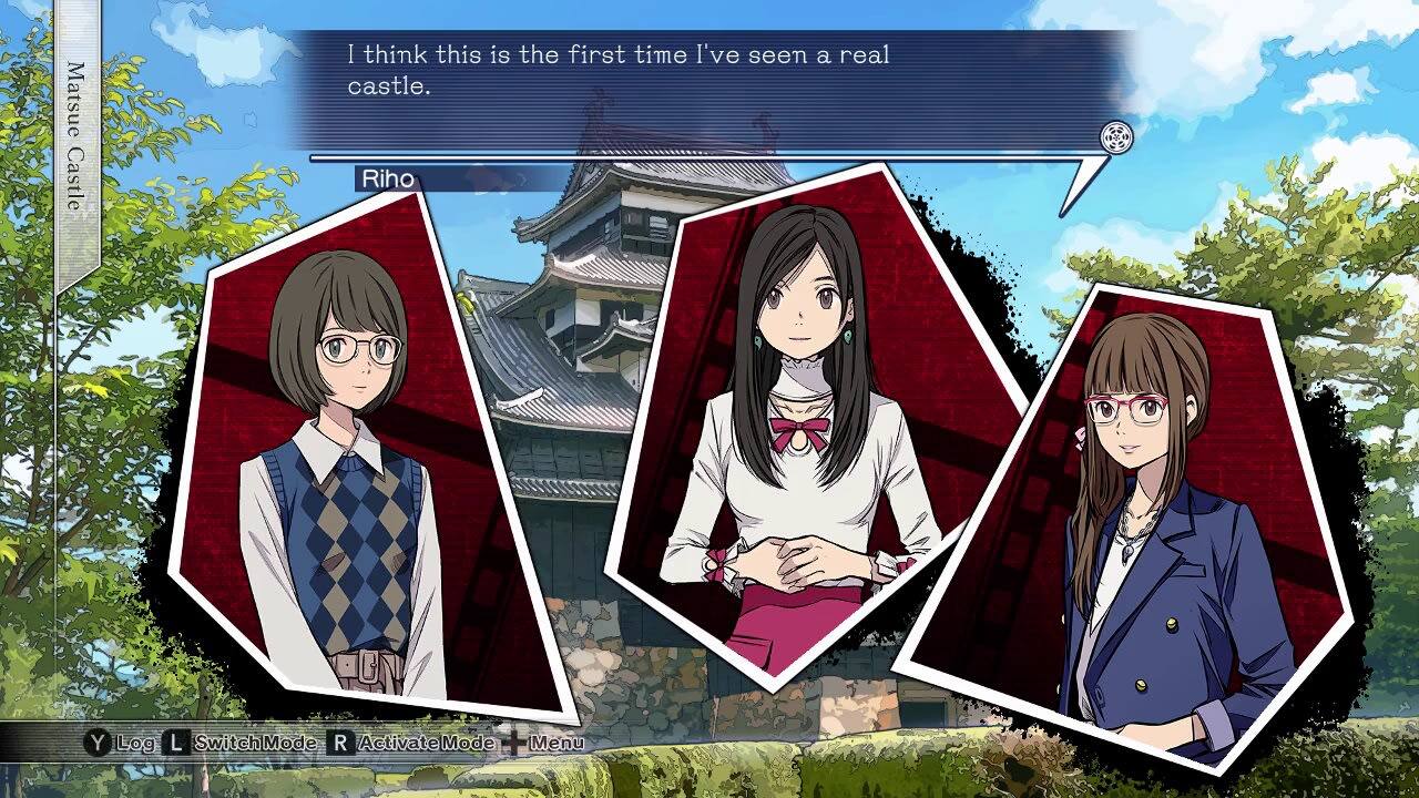Matsue Castle

Riho: I think this is the first time I've seen a real castle.

Y Log L SwitchMode R ActivateMode Menu