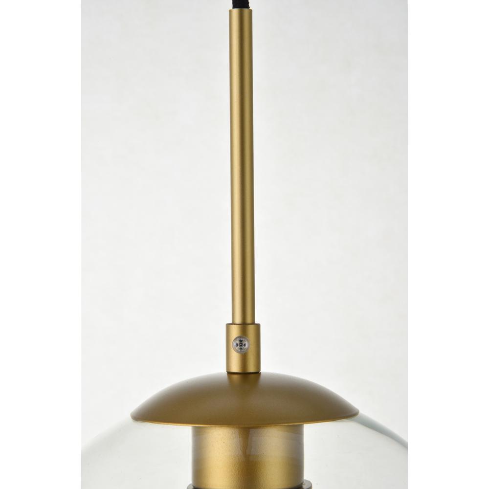 Back. Living District - Baxter 1 Light Brass Pendant With Clear Glass - Brass And Clear.