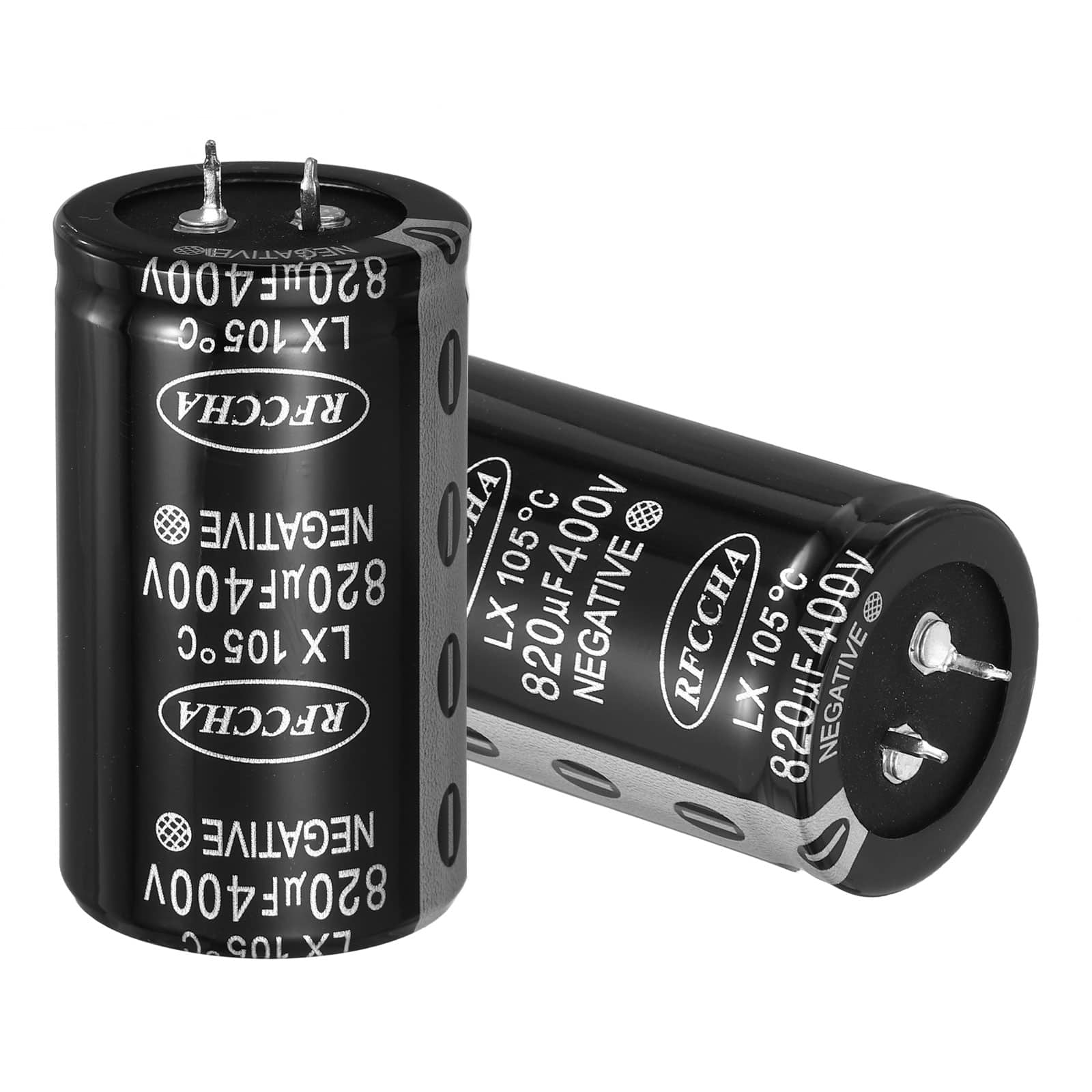 Unique Bargains - 400V 820uF Snap-in Electrolytic Capacitor, 2pcs, 61.5x35mm, for Audio/Filter/Appliances - Black price history on PriceWatchPro