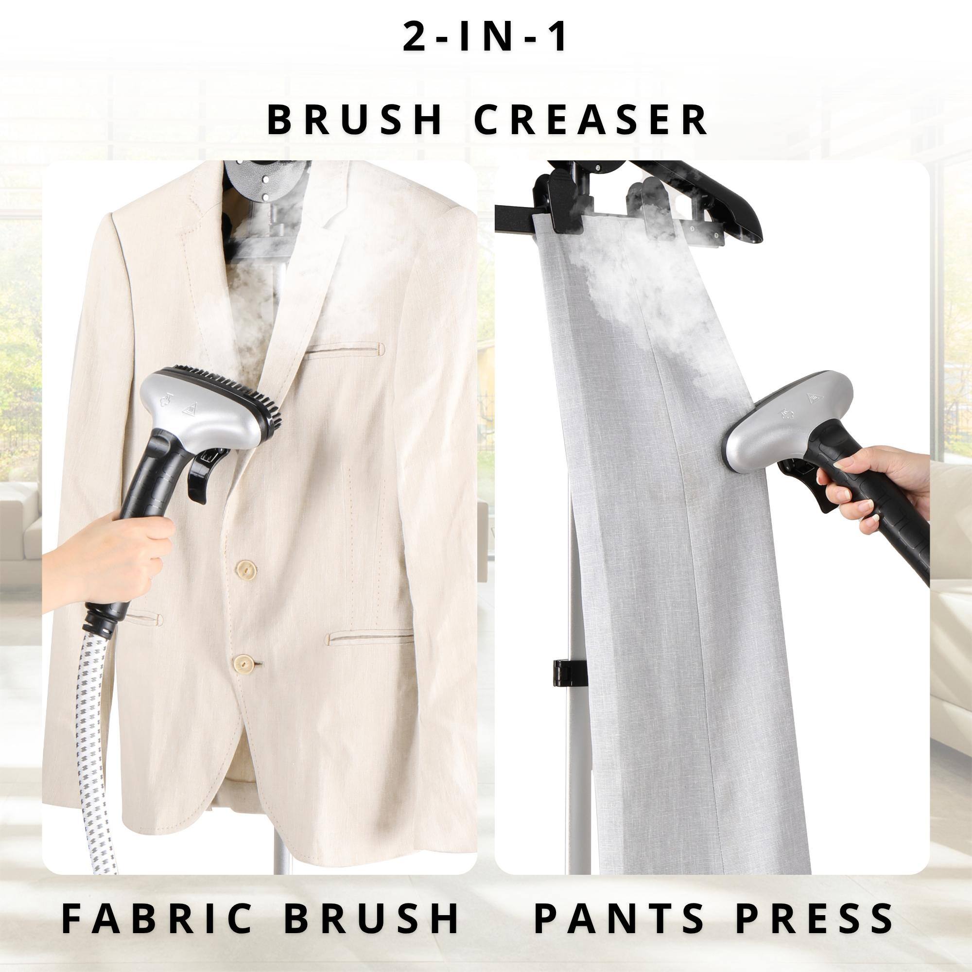 2-IN-1, BRUSH CREASER, FABRIC BRUSH, PANTS PRESS