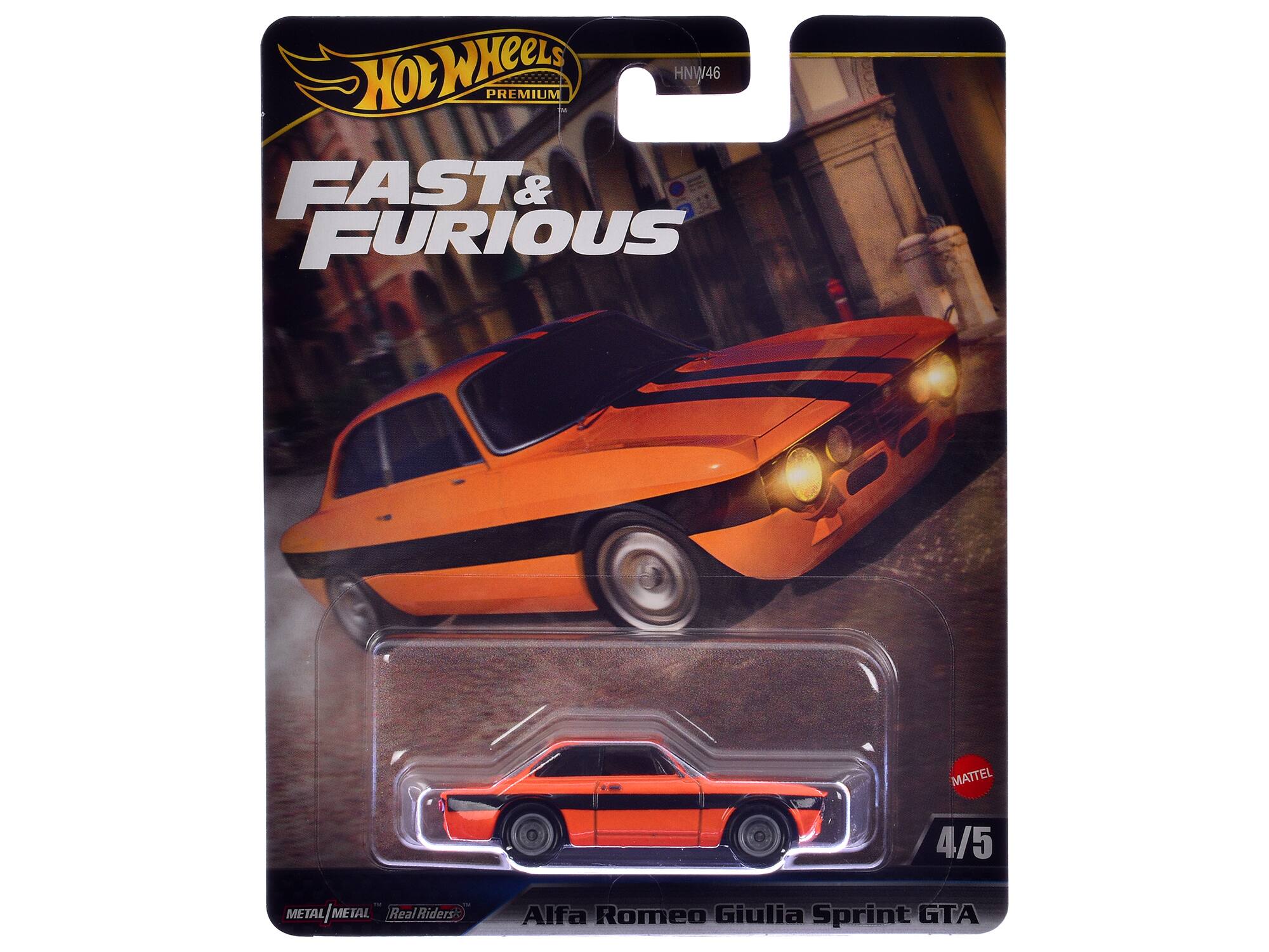 Hot Wheels Premium HNW46 Fast & Furious Mattel 4/5 T Metal Metal/Metal Metal - Riders Alfa Romeo Giulia Sprint GTA