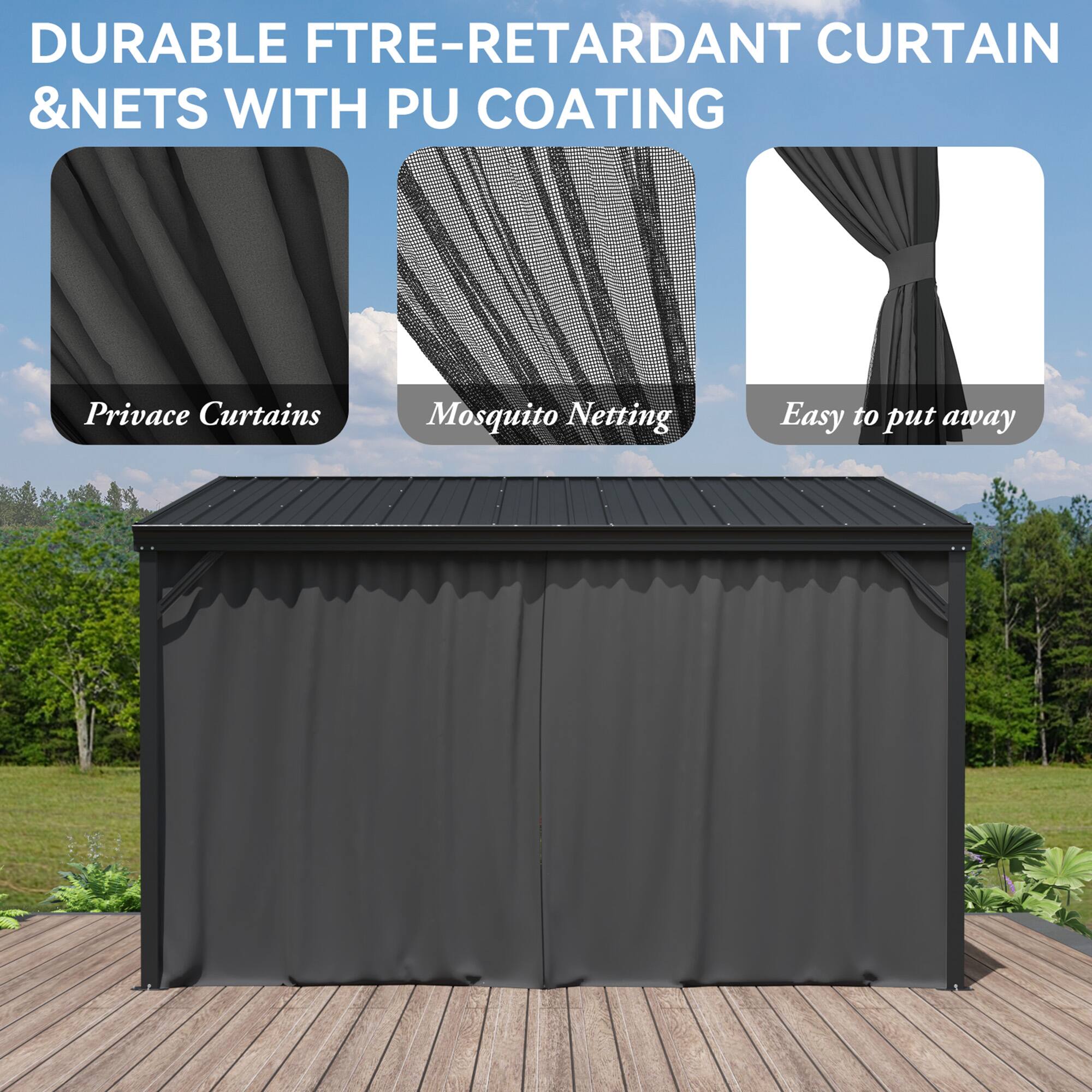 DURABLE FIRE-RETARDANT CURTAIN & NETS WITH PU COATING

- Privacy Curtains
- Mosquito Netting
- Easy to put away
