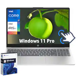 HP - 15.6" FHD Touchscreen Laptop - Intel Core i7-1355U - 32GB RAM - 1TB SSD - Windows 11 Pro - Natural - Silver