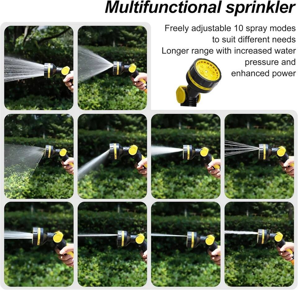 Multifunctional sprinkler

Freely adjustable 10 spray modes to suit different needs

Longer range with increased water pressure and enhanced power