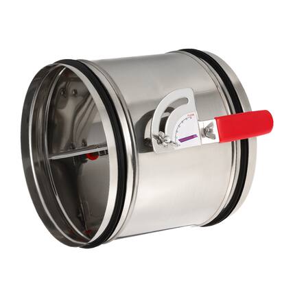 Front. Unique Bargains - 8 Inch HVAC Duct Manual Volume Backdraft Damper, Adjustable Airflow Ducting Branch Vent Damper with Silicone Seal - Silver.