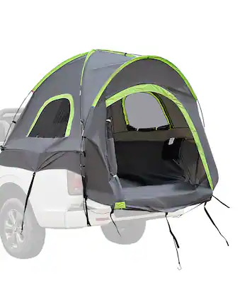 Front. VEVOR - Pickup Truck Tent, Fit 5.5-6.0 ft Truck Tents for Camping, Waterproof PU2000mm 2-3 Person Sleeping Truck Bed Tent - Gray.