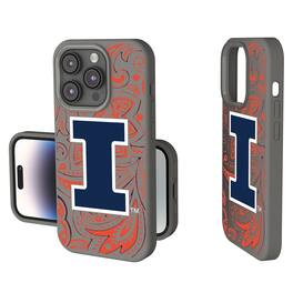 Keyscaper - NCAA - Illinois Fighting Illini Paisley iPhone Soft Touch Case - 15 - Gray