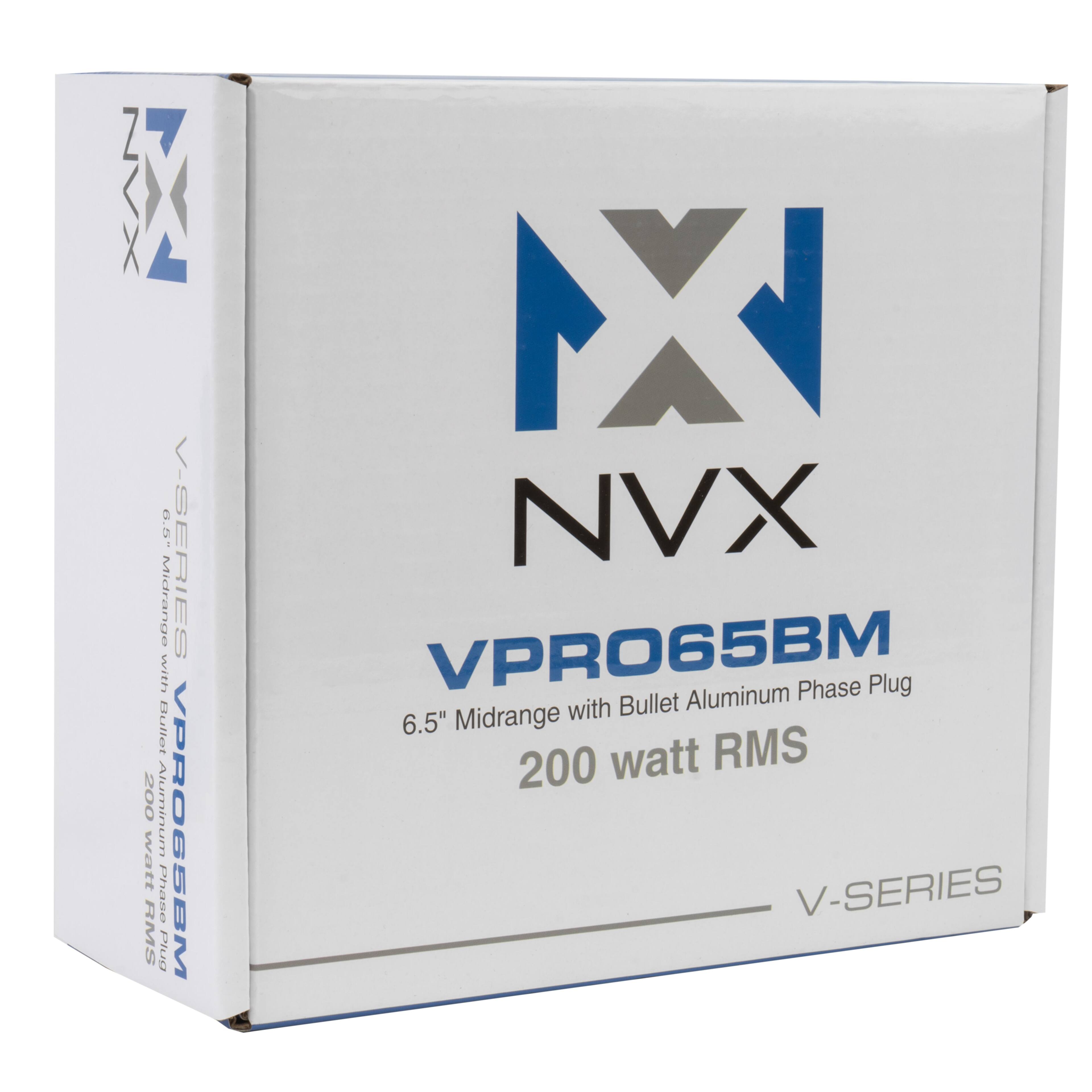 8.8 Midrange V-SERIES with Bullet 200 Aluminum RMS Water Phase Plug VPRO65BM IX NVX VPRO65BM Phase Plug with Bullet Aluminum 6.5" Midrange 200 watt RMS V-SERIES
