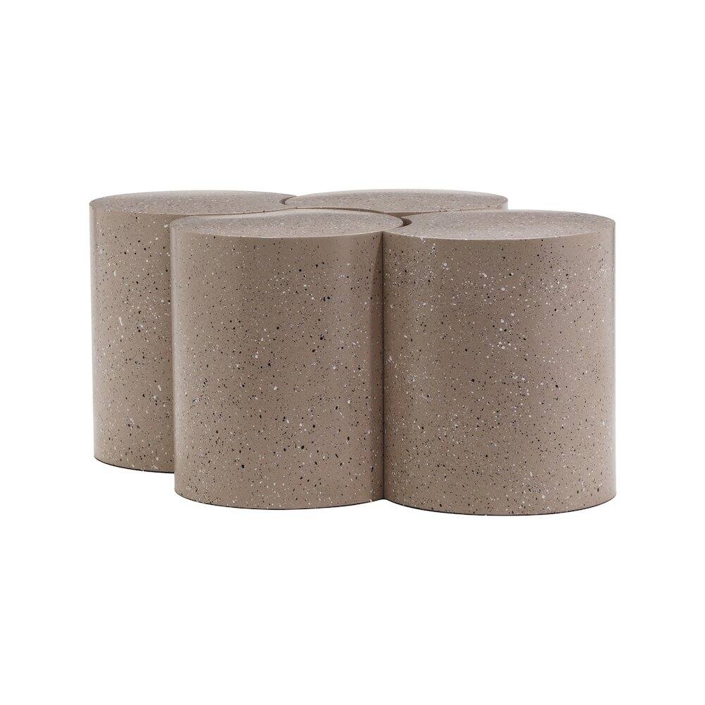 Alt View 1. Meridian Furniture - Dimple Taupe Coffee Table - Grey.