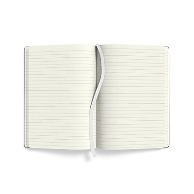 Alt View 3. TRU RED - Medium Hard Cover Ruled Journal, 5 1/2" x 8" - Black.