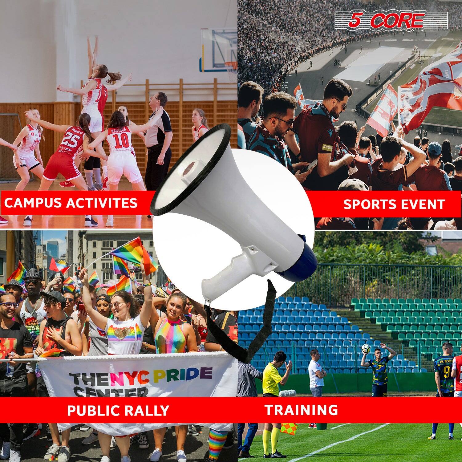 5 CORE

CAMPUS ACTIVITES

SPORTS EVENT

PUBLIC RALLY

TRAINING