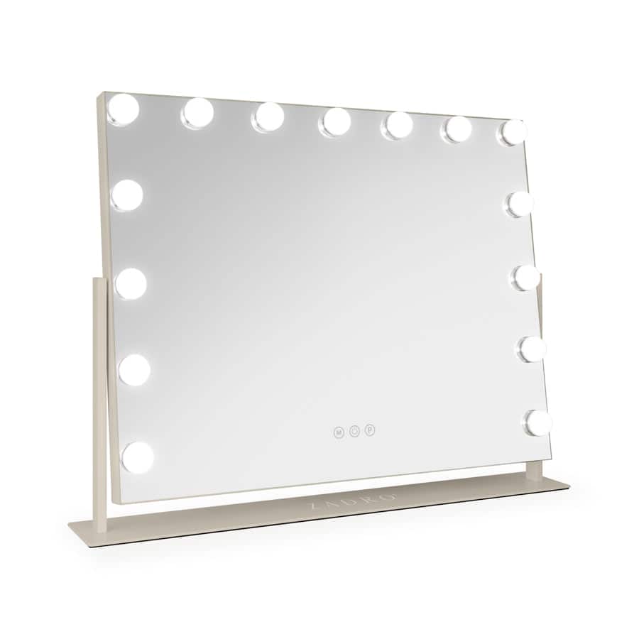 Zadro - Hollywood Makeup Mirror - 25" x 20" - 15 LED Light Bulbs with Dimmable Brightness - Neutral