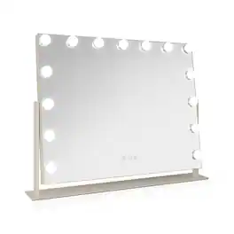Zadro - Hollywood Makeup Mirror - 25" x 20" - 15 LED Light Bulbs with Dimmable Brightness - Neutral