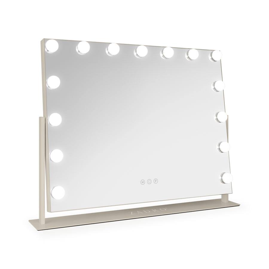 Zadro - Hollywood Makeup Mirror - 25" x 20" - 15 LED Light Bulbs with Dimmable Brightness - Neutral