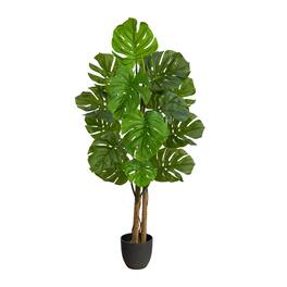 BreeBe - 4' Monstera Artificial Tree UV Resistant (Indoor/Outdoor) - Green