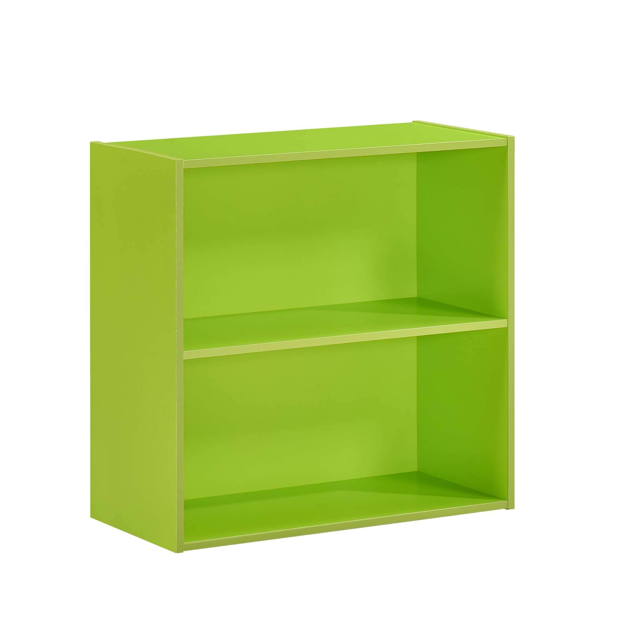 Angle. Kings Brand Furniture - Kings Brand Furniture George 2-Tier Bookcase - Green.