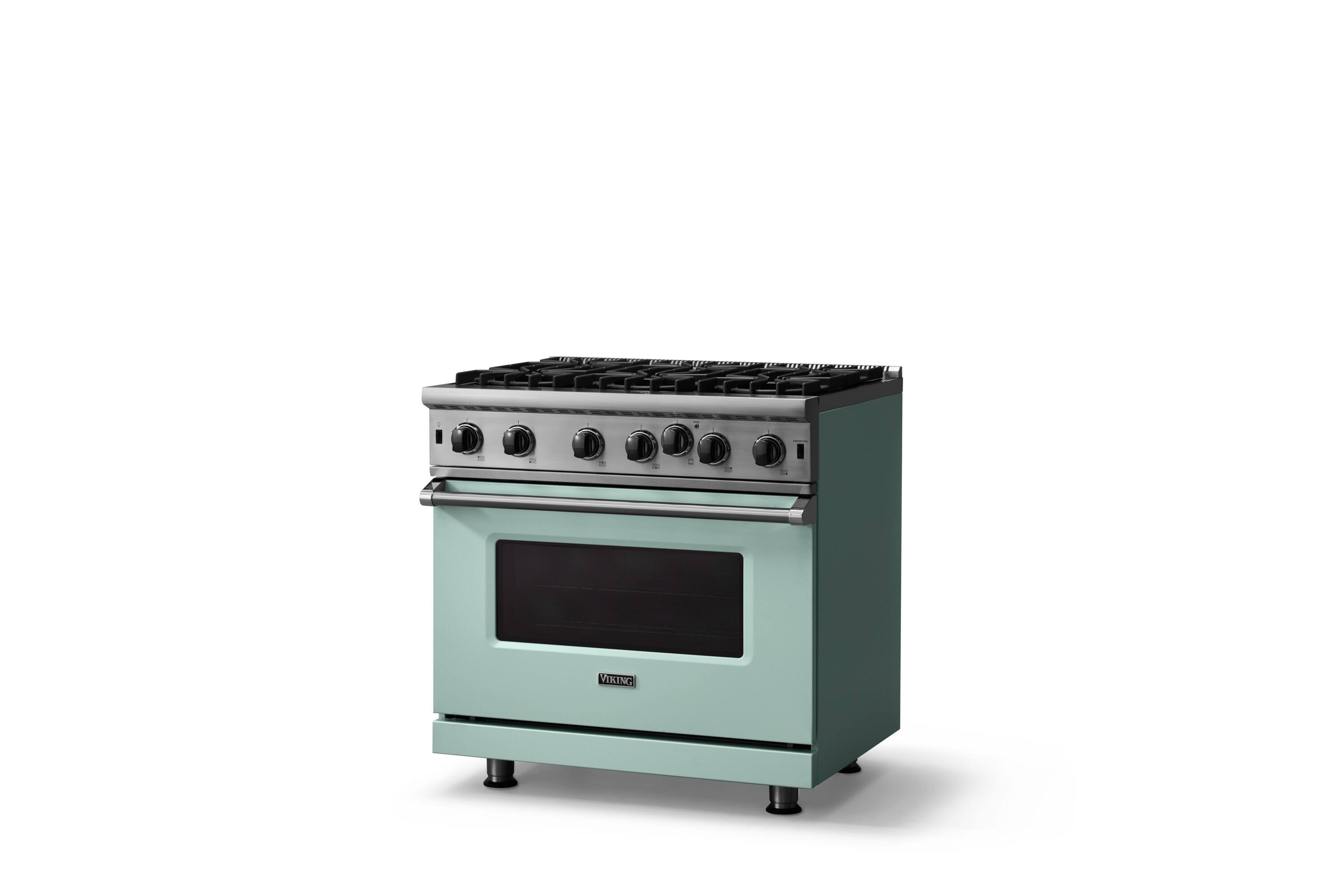 Angle. Viking - 5-Series Gas Open Burner Range - Splash.