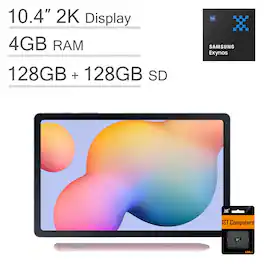 Samsung - Galaxy Tab S6 Lite - 10.4" 256GB(128+128 SD Card) - WiFi - with S-pen - Pink