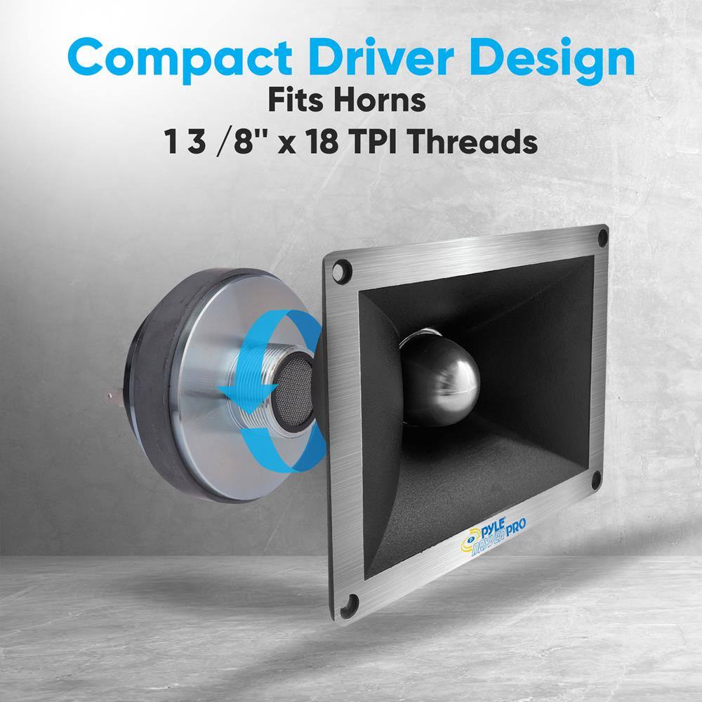 Compact Driver Design  
Fits Horns  
1 3/8" x 18 TPI Threads  
PYLE PRO