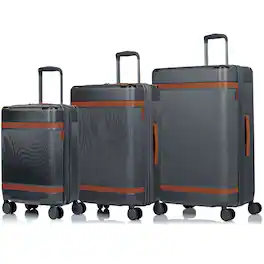 Champs - Vintage Air 3-Piece Hardside Luggage Set - Gray