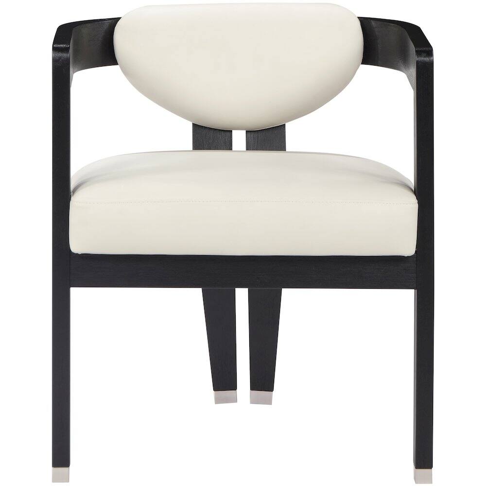 Alt View 2. Meridian Furniture - Carlyle Cream Vegan Leather Dining Chair - Beige.