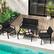 Alt View 1. Costway - 4 PCS Outdoor Wicker Patio Furniture Set w/ Heavy-Duty Galvanized Metal Frame - Black.