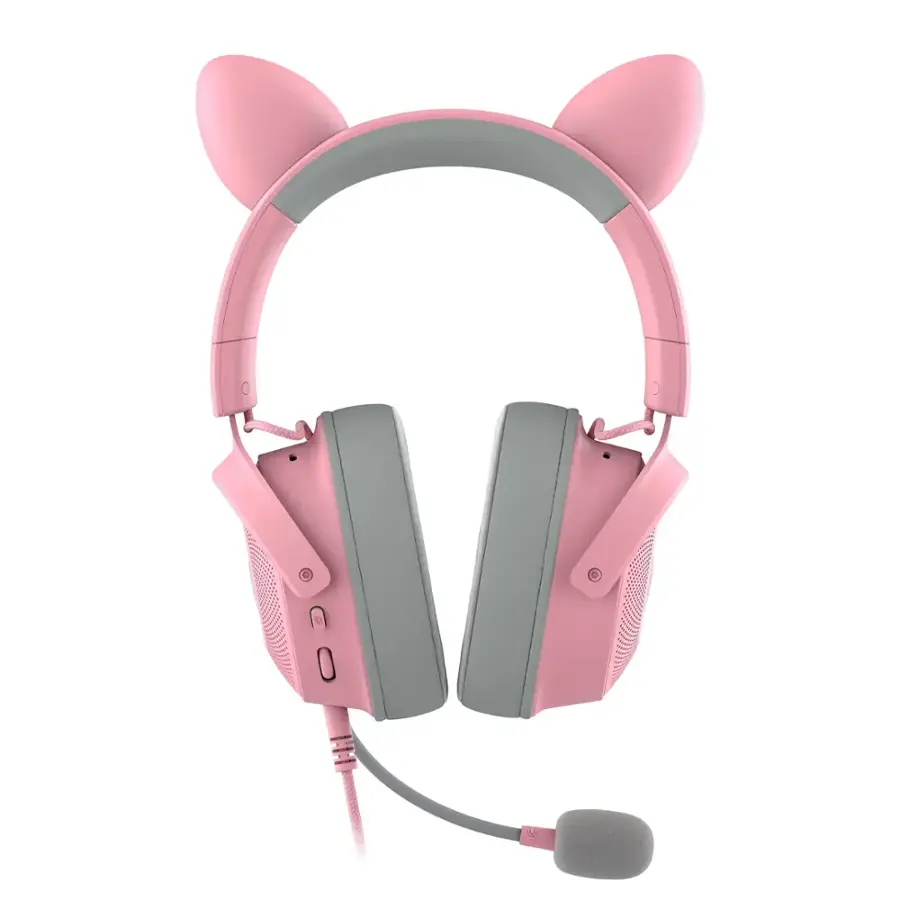 Alt View 23. Razer - Kraken Kitty V2 Pro Wired Gaming Headset for PC, Mac, and Playstation - Quartz Pink.