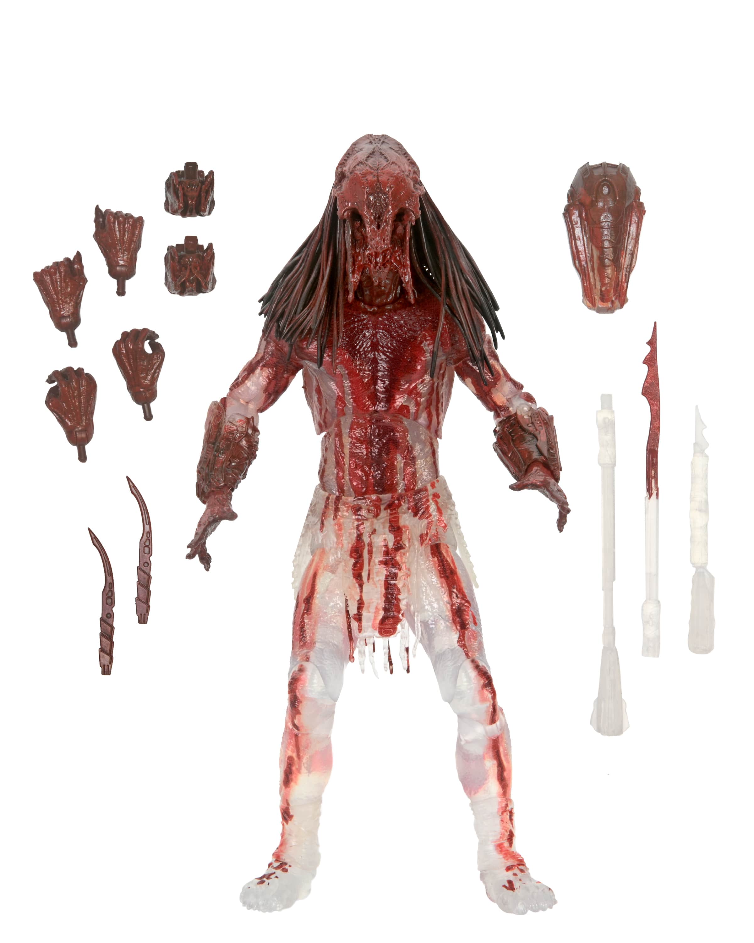 Front. NECA - Prey 7” Scale Action Figure - Ultimate Bear Blood Feral Predator.