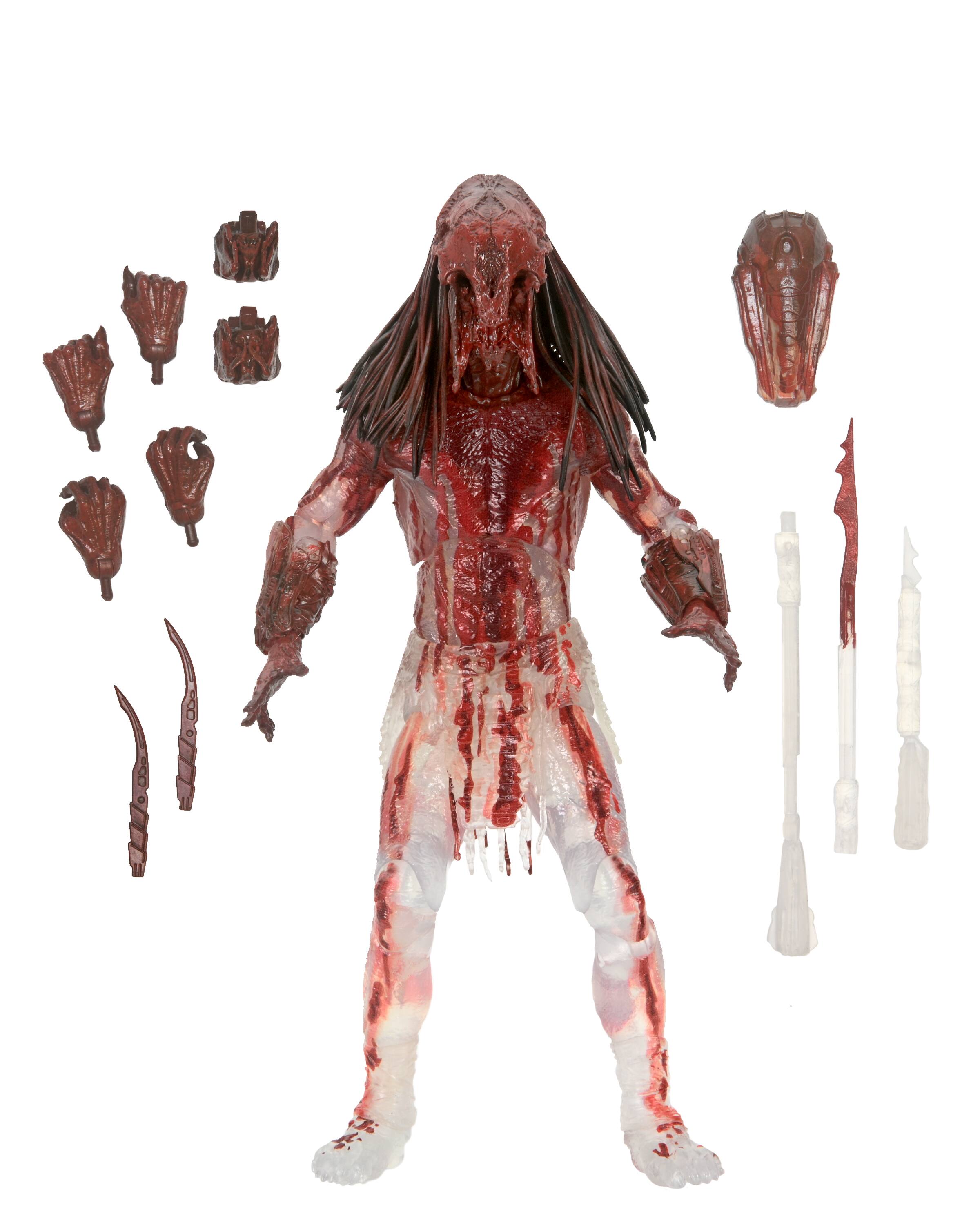 Front. NECA - Prey 7” Scale Action Figure - Ultimate Bear Blood Feral Predator.