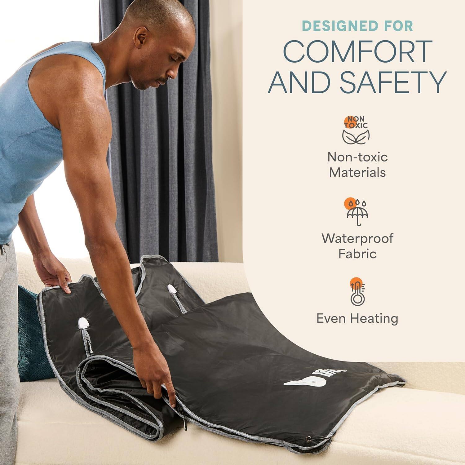 DESIGNED FOR COMFORT AND SAFETY

- Non-toxic Materials
- Waterproof Fabric
- Even Heating